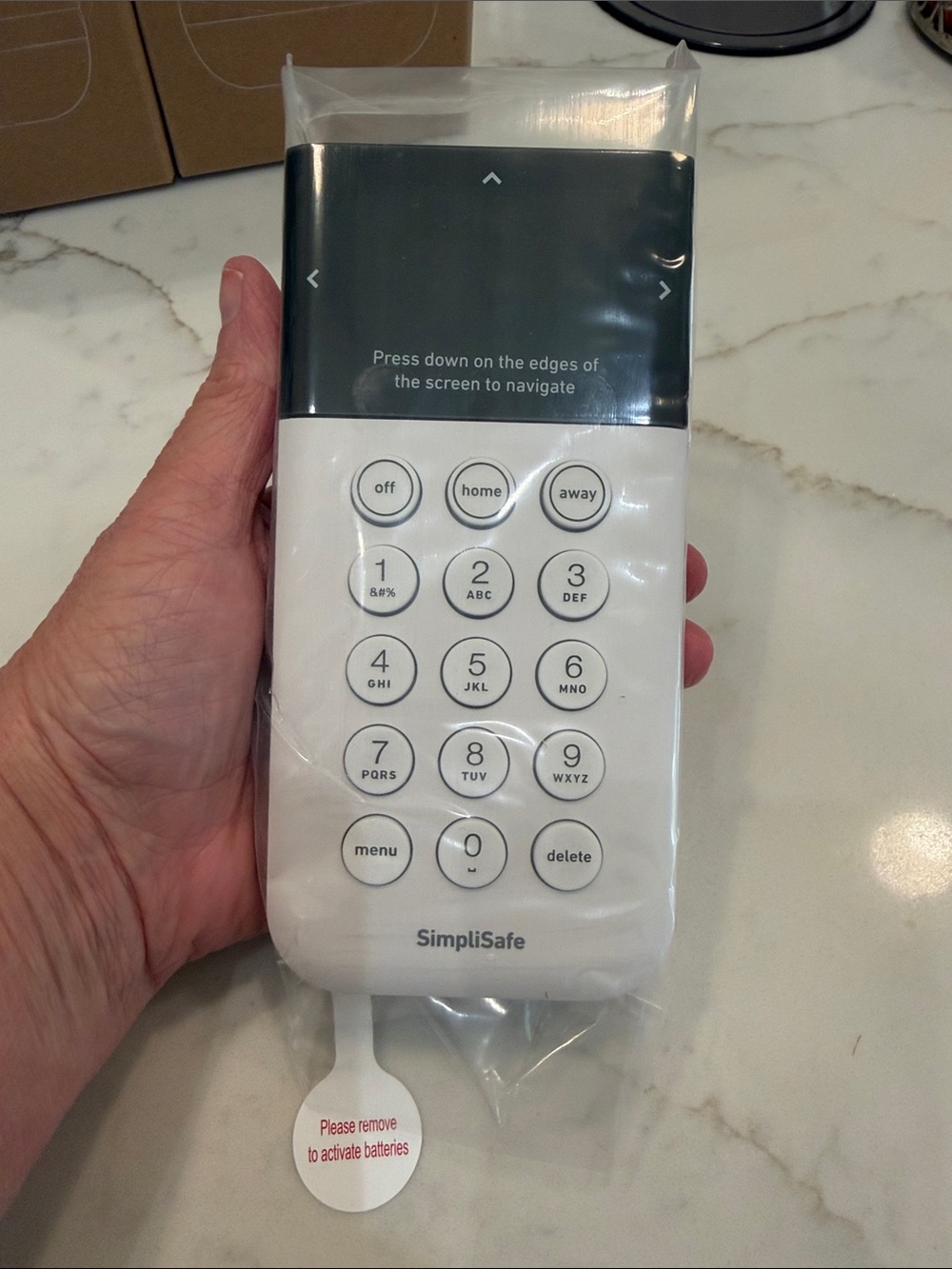 SimpliSafe White Wireless Keypad with Black Display. NWT